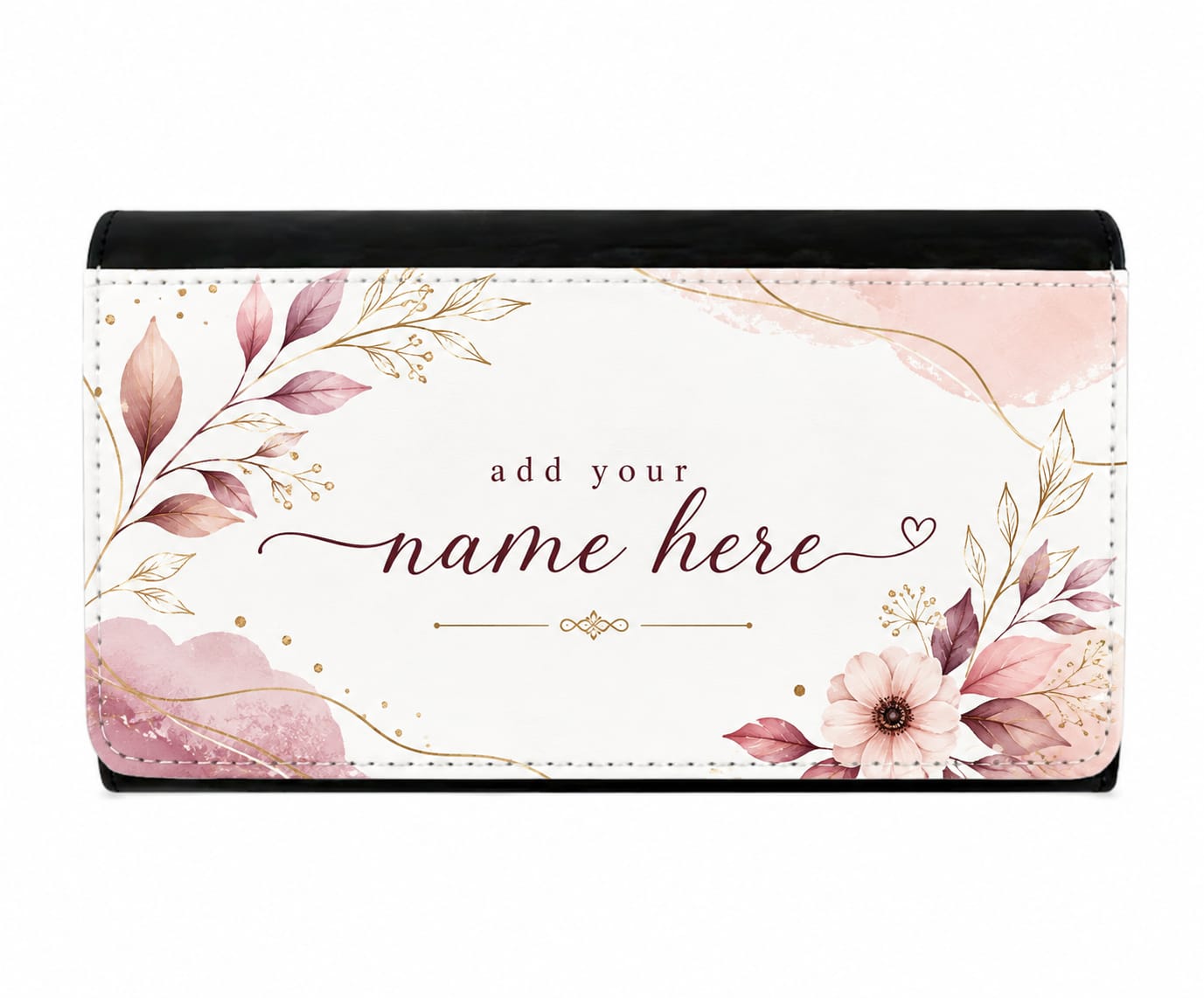 Personalized floral zipper pouch created by Vivid Style