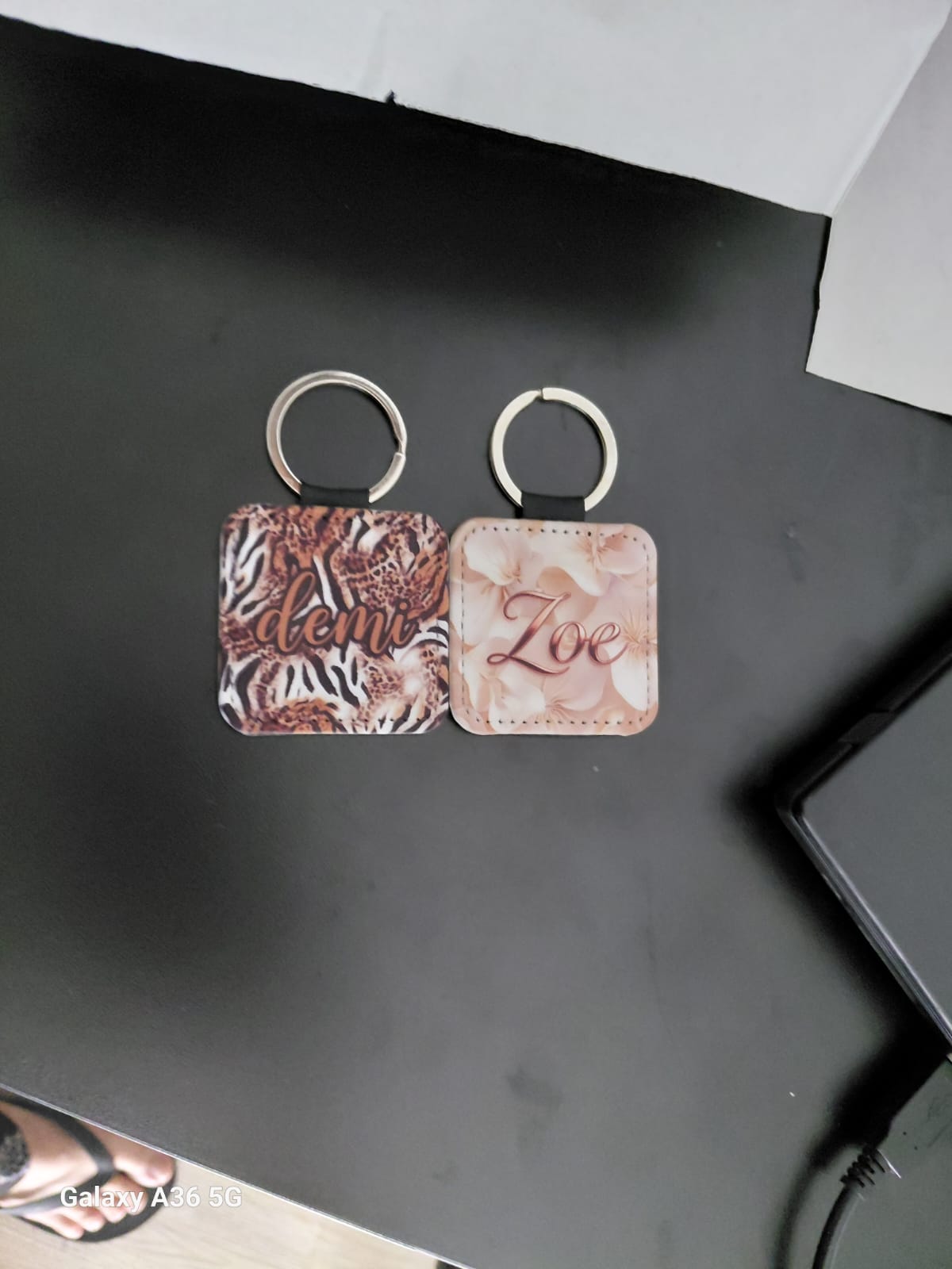 Personalized keyrings created by Vivid Style