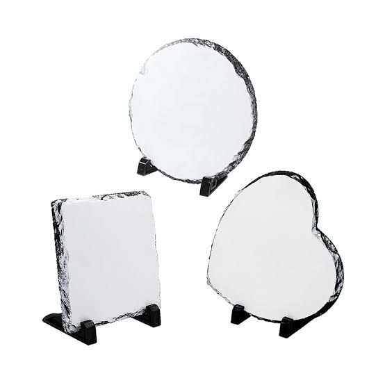 Rock slate photo frame available for customization