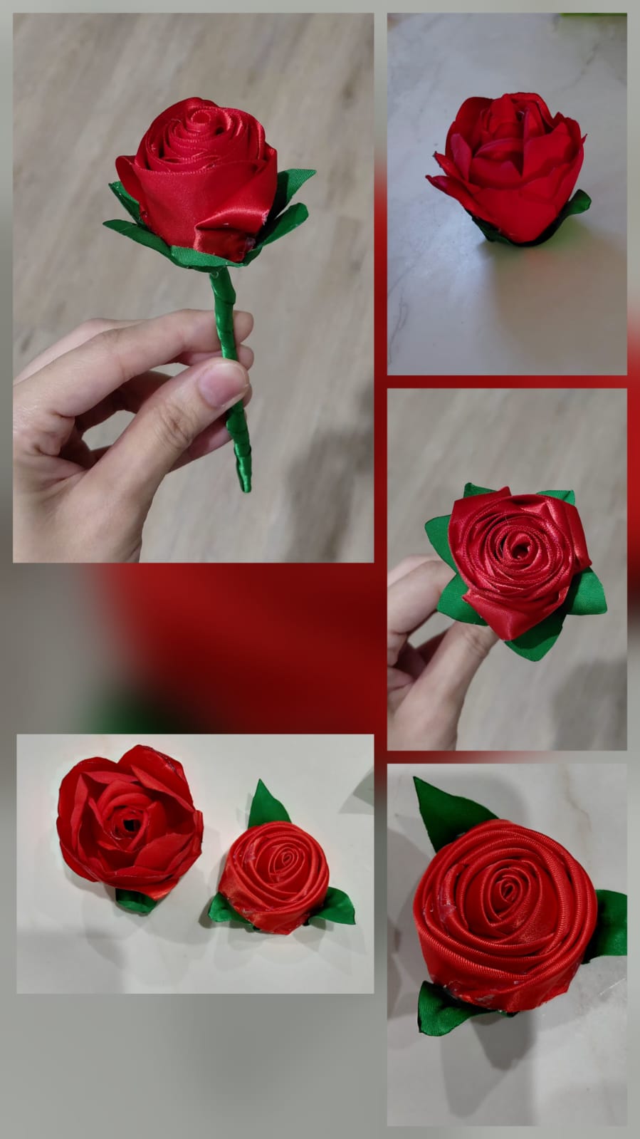 Handmade red roses by Vivid Style