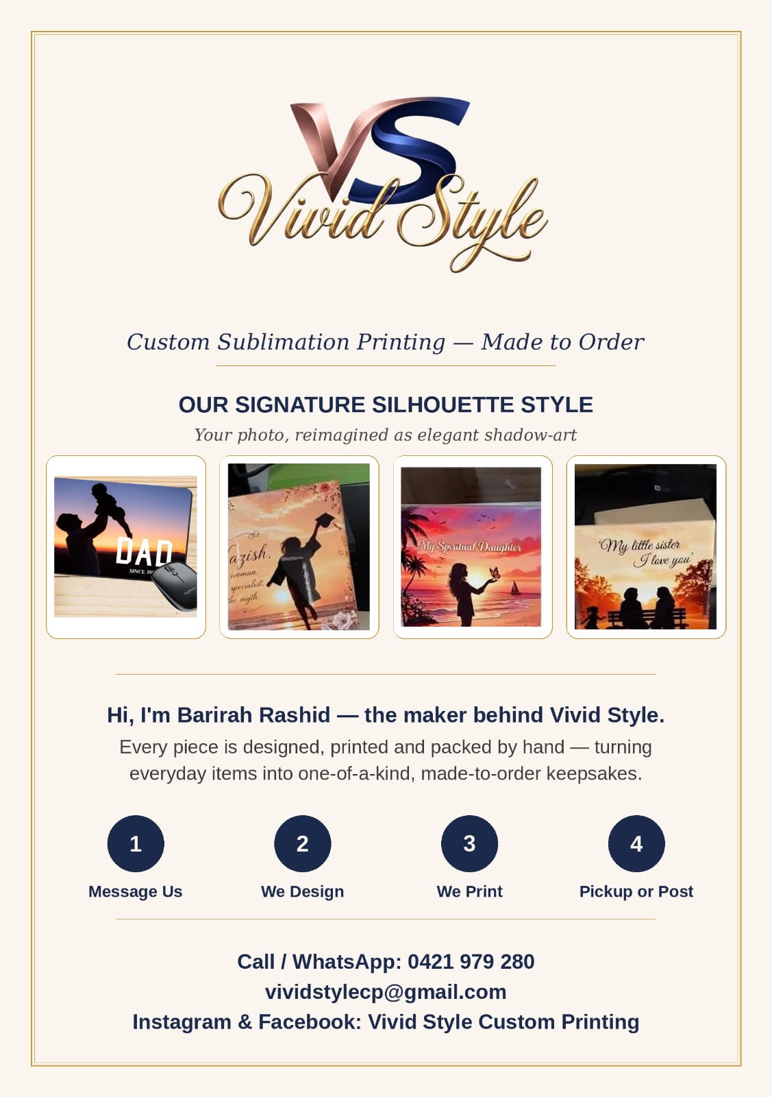 Vivid Style signature silhouette artwork